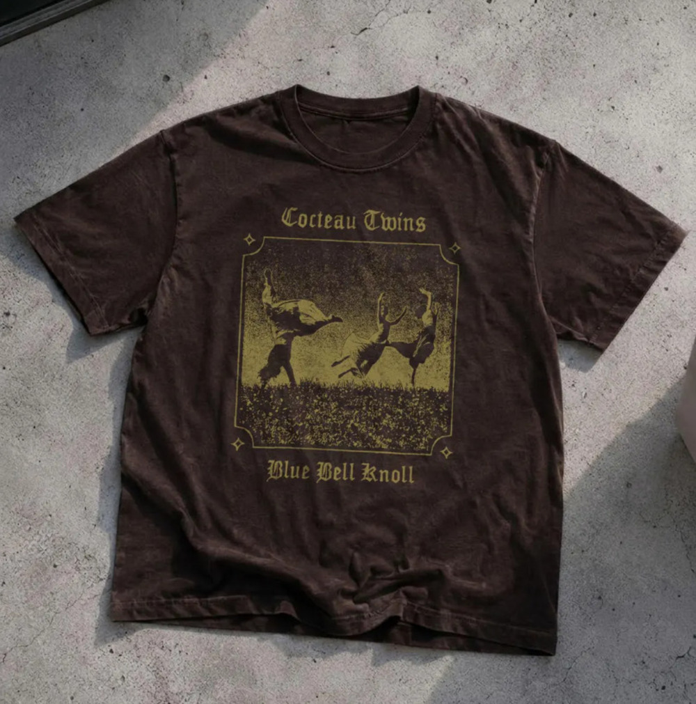 Cocteau Twins Blue Bell Knoll Goth Indie Brown T-Shirt